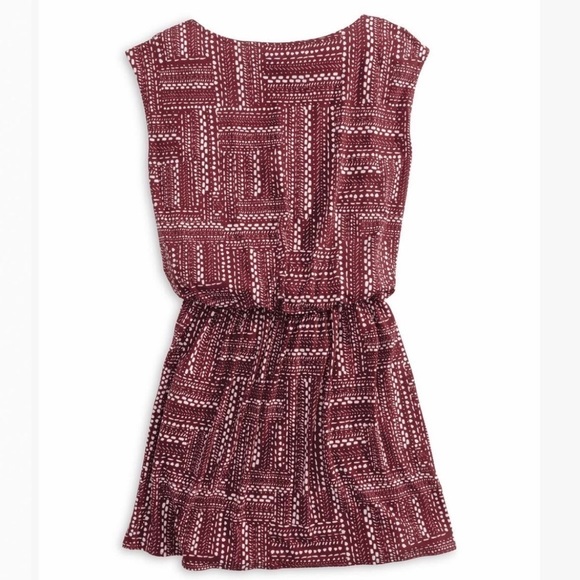 🆕 Chianti Abstract Gameday Cap-Sleeve Drop-Waist Dress - Picture 2 of 6